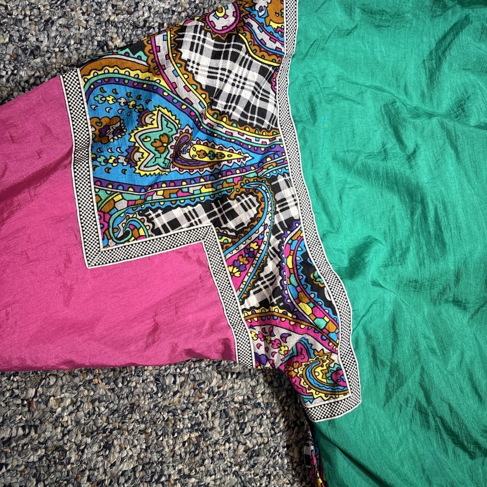 Casual Isle Vintage 80s 90s Full Zip Nylon Windbreaker Jogging Suit Size S EUC - Picture 4 of 5